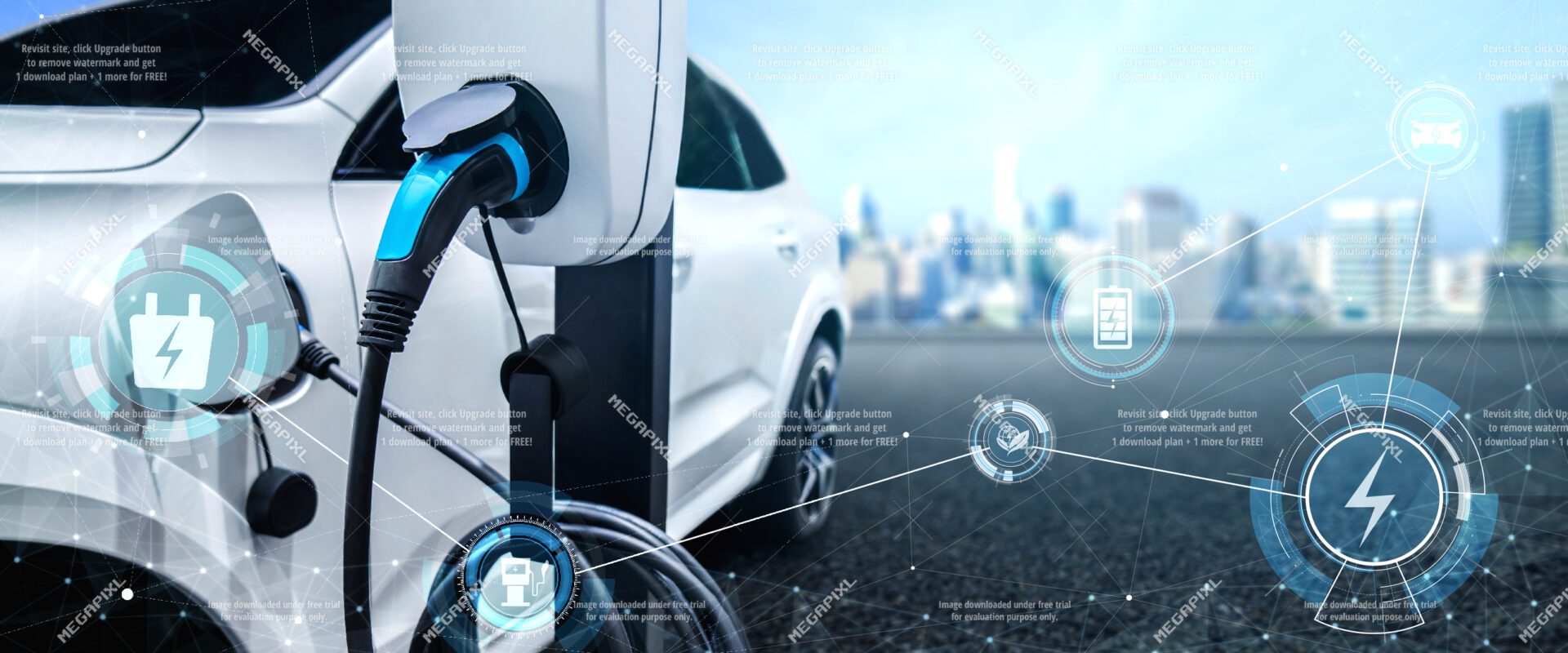 ev charging station for electric car in concept of green energy and eco travel 229879072 1